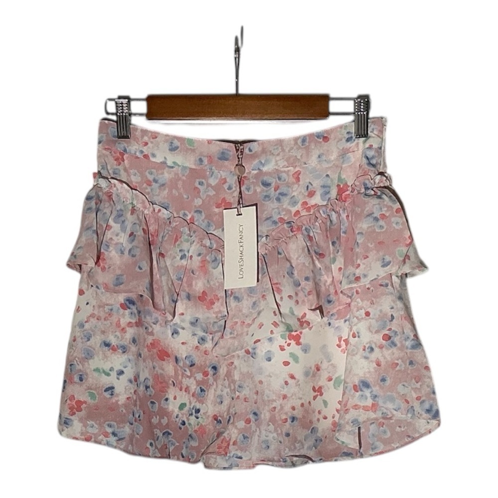 LOVESHACKFANCY Imelda Skirt In Bubble Pink - Picture 1 of 3